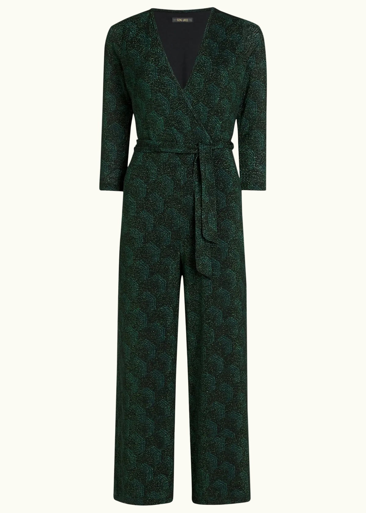 Mary byxdress i grönt glitter