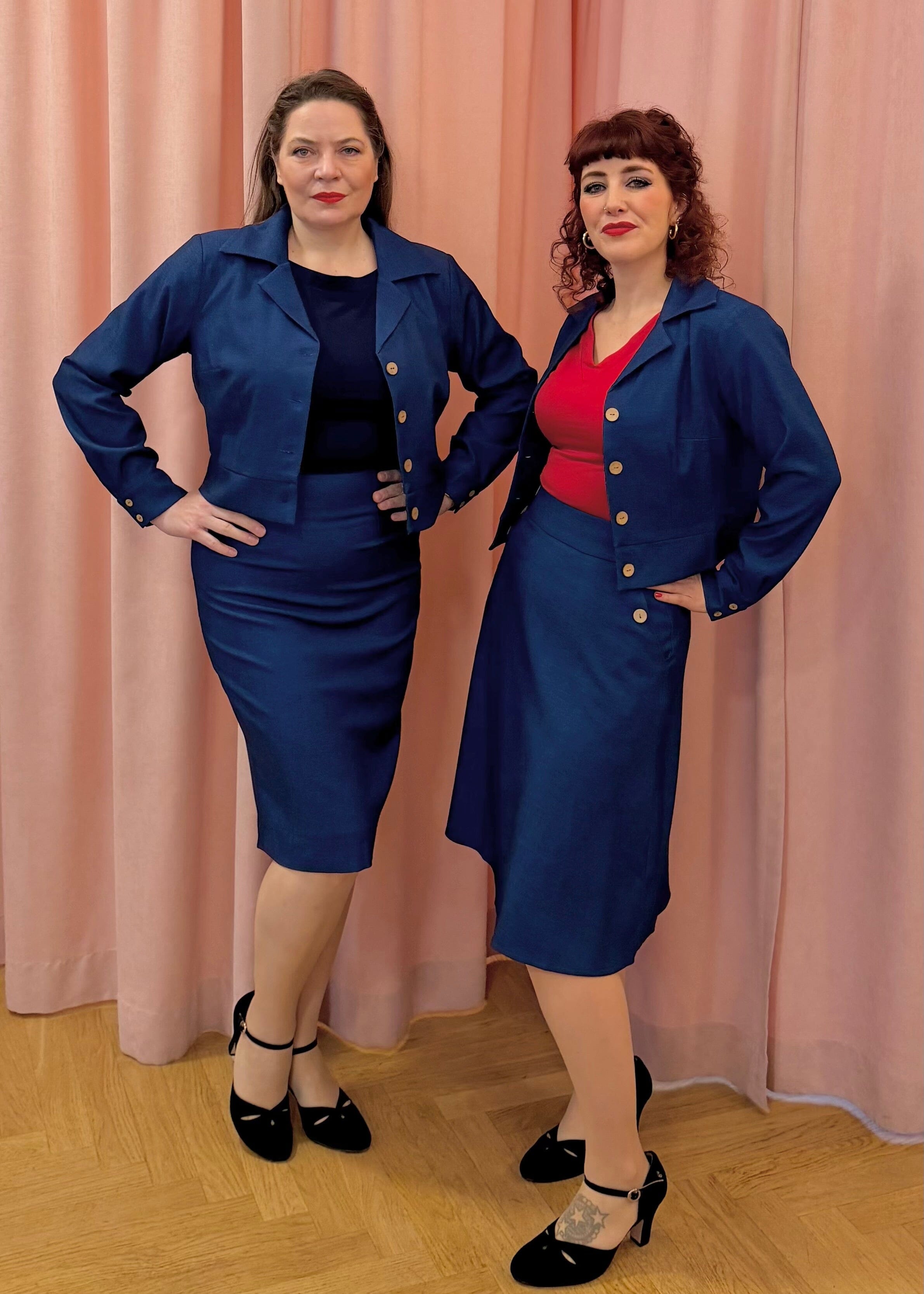 1940'er stils jakke - blå denimlook jakke Daisy Dapper