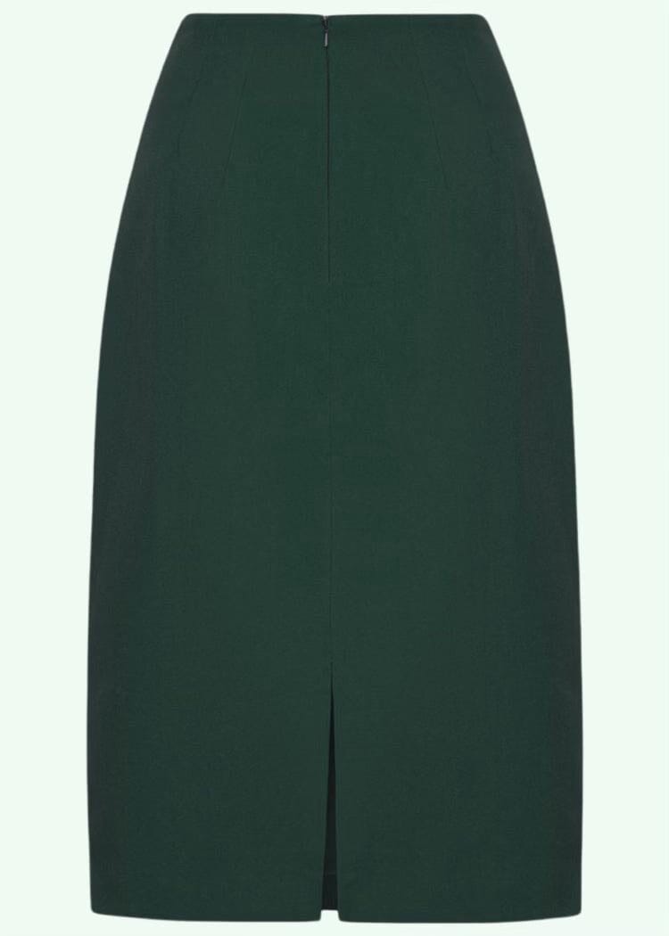 1950'er stils pencil nederdel i mørk grøn pencil nederdel Daisy Dapper