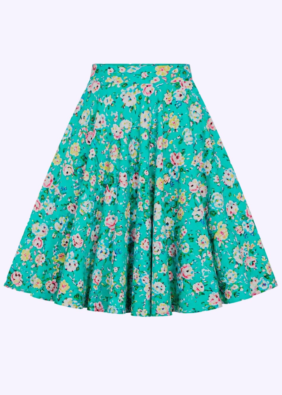 1950'er stils swingnederdel - green roses swing nederdel Daisy Dapper