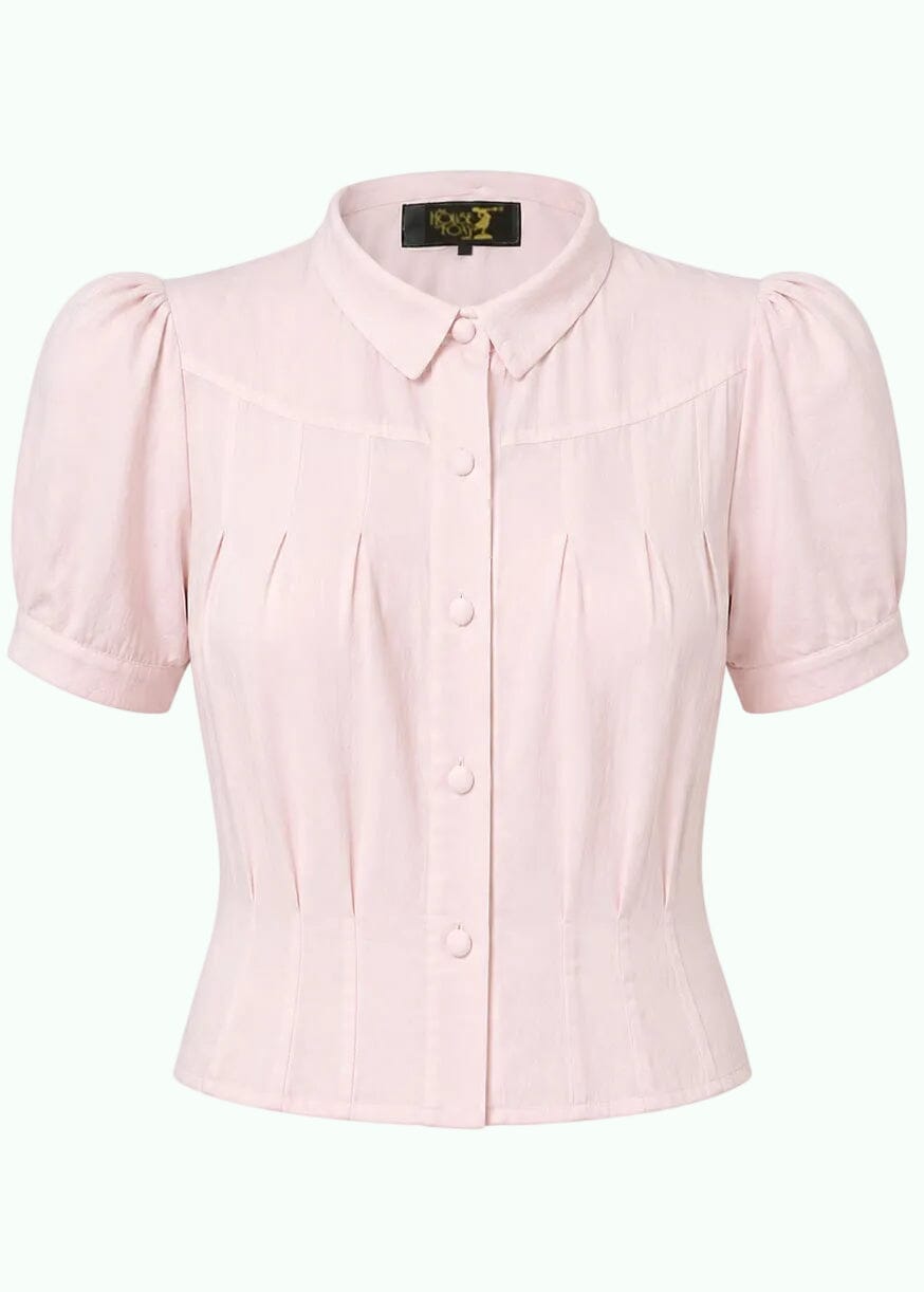 Bonnie kortærmet skjorte - rosa kortærmet skjorte House of Foxy