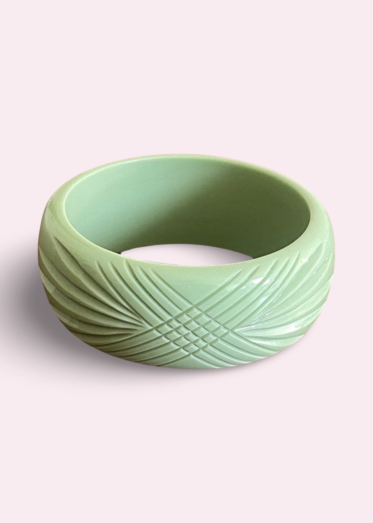 Bredt armbånd i vintage stil, pastel grøn Accessories Rock It Rosie