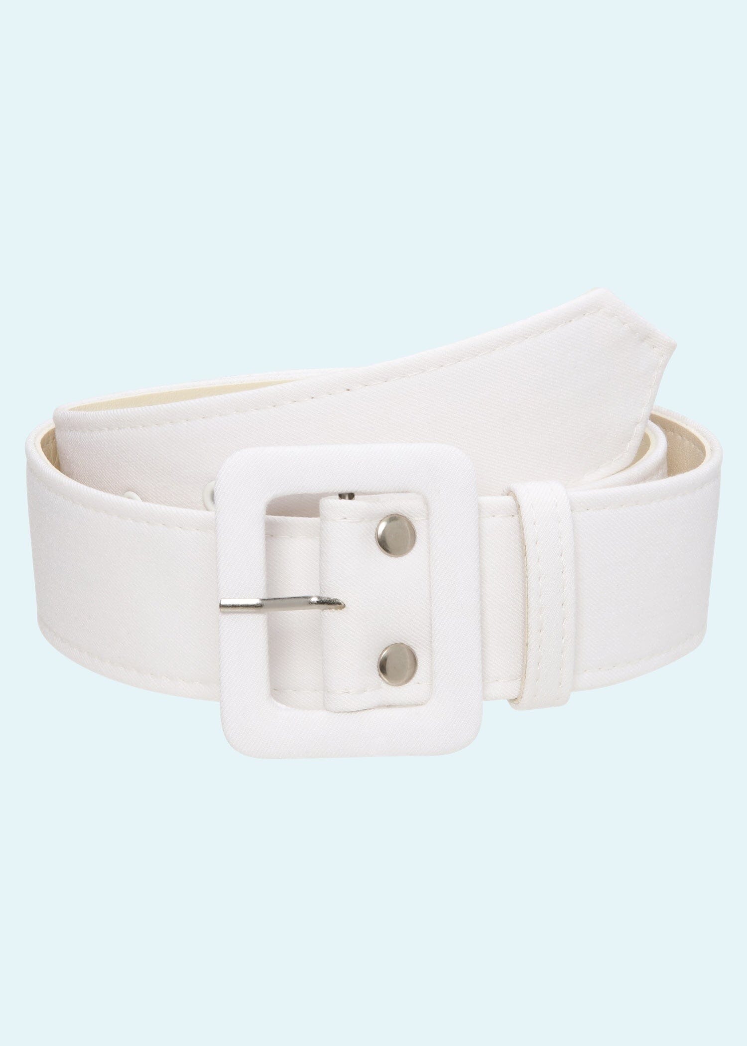 Bredt bælte i hvid Accessories Daisy Dapper