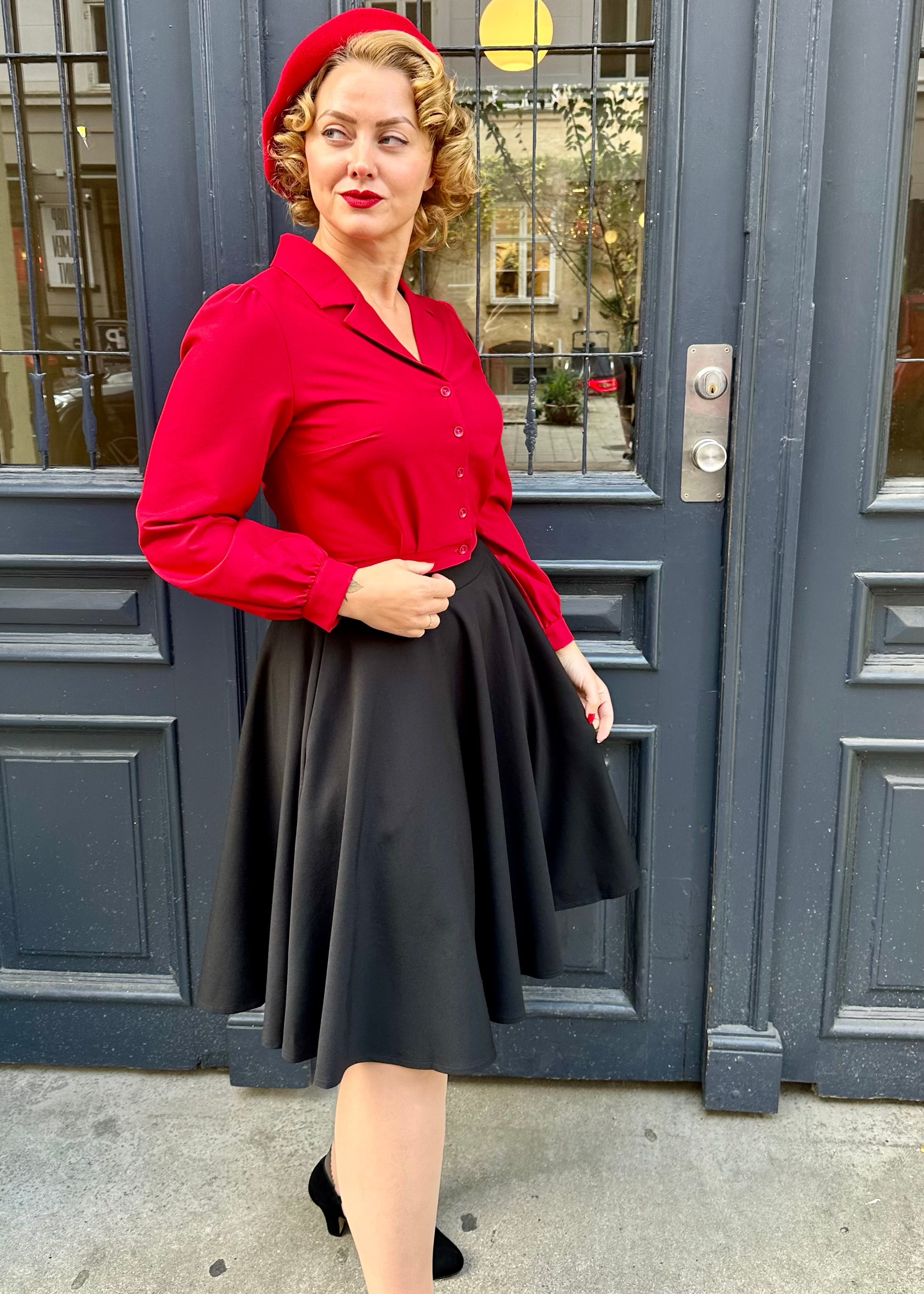 Daisy langærmet skjorte i granat rød bluse Daisy Dapper