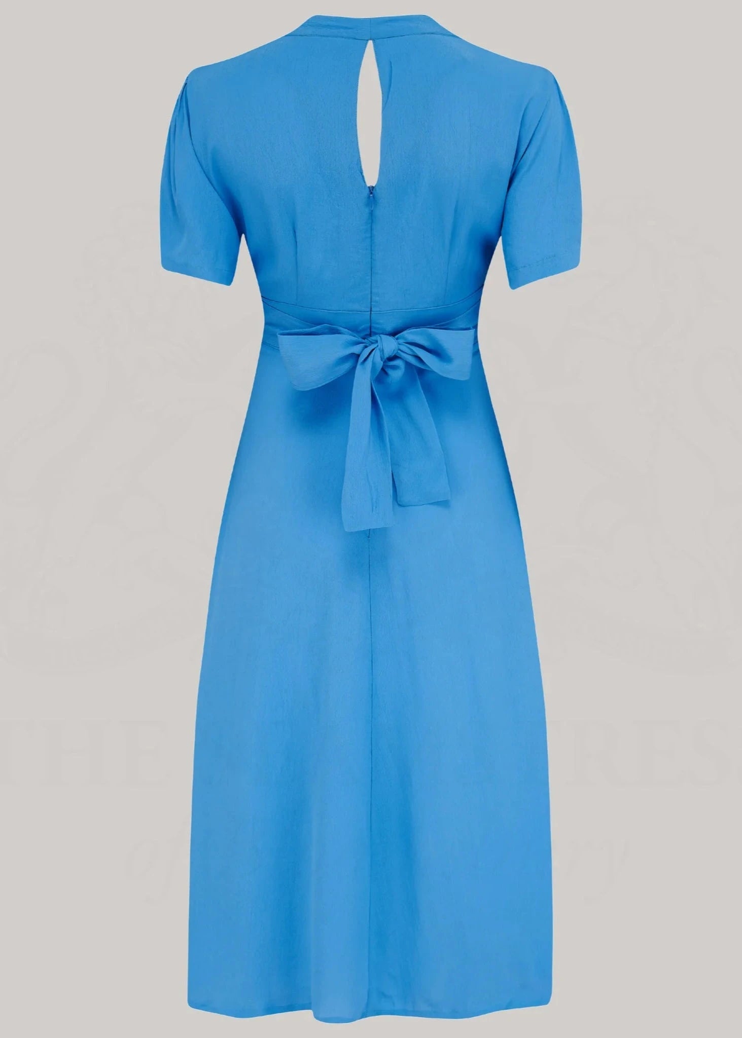 Dolores A-line kjole i Palaca Blue aline kjole Seamstress Of Bloomsbury