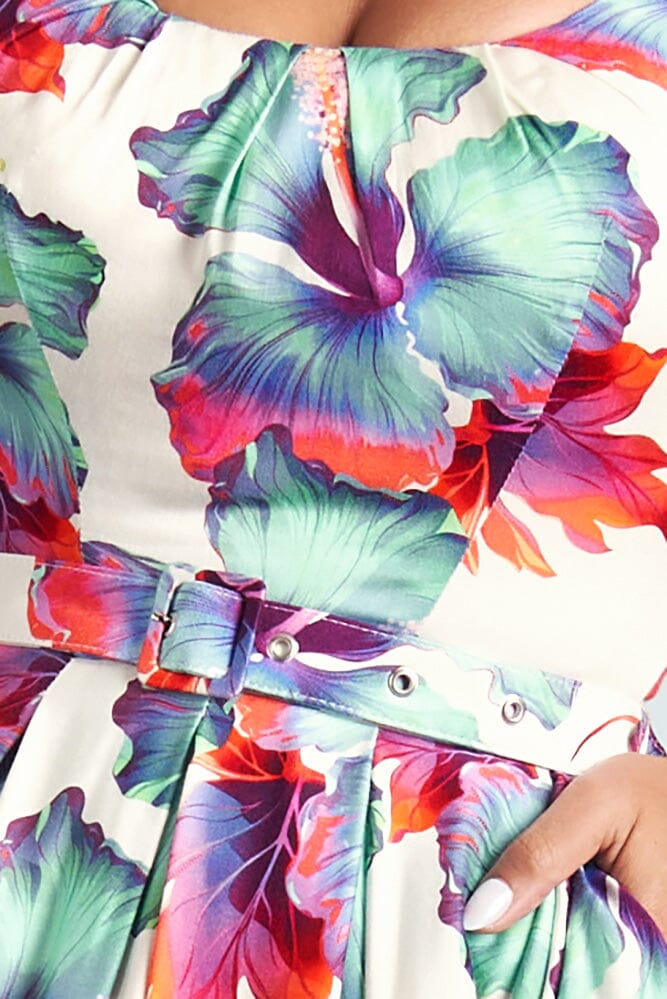 Flava-Lee swingkjole med hawaii print Kjoler Miss Candyfloss