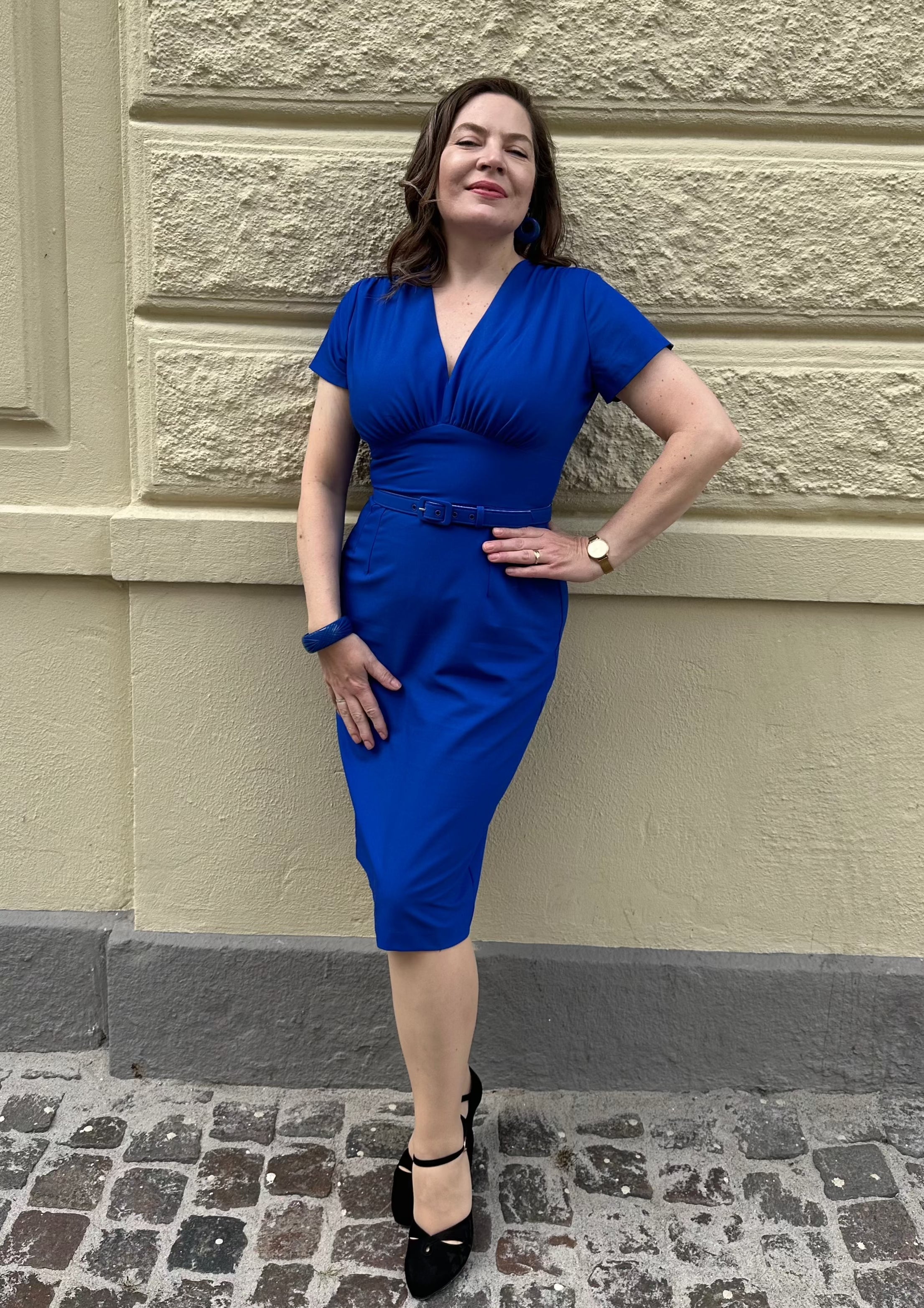 Holly pencilkjole i koboltblå Kjoler Daisy Dapper