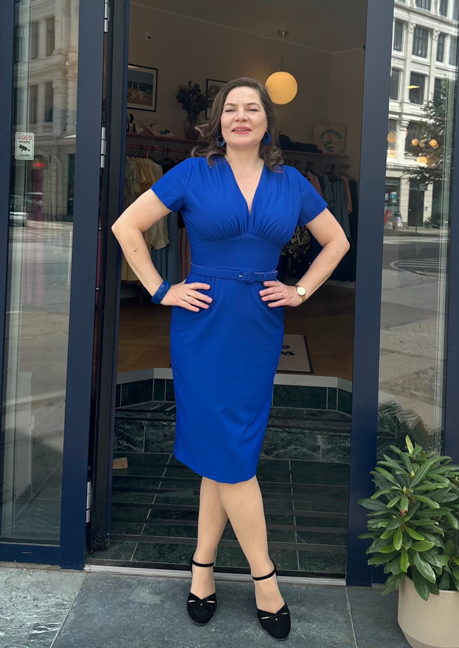 Holly pencilkjole i koboltblå Kjoler Daisy Dapper