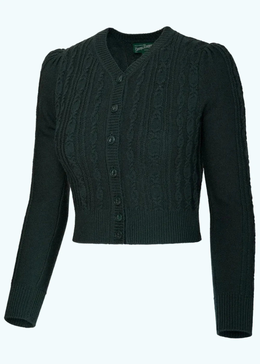 Ice Skater Cardigan - Bottle Green cardigan Emmy Design