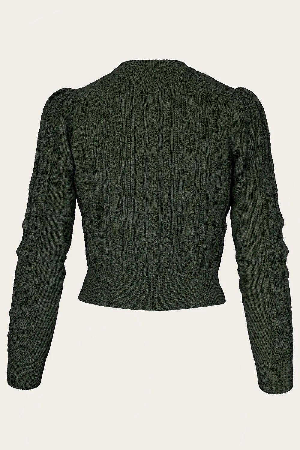 Ice Skater Cardigan i pine green merinould cardigan Emmy Design
