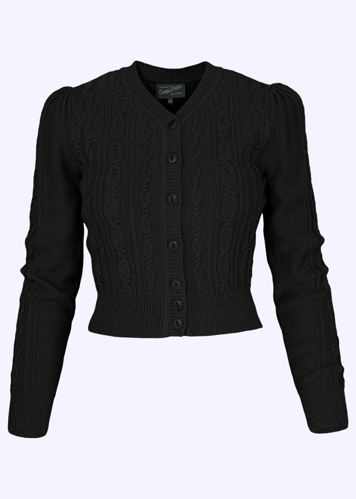 Ice Skater Cardigan sort merinould cardigan Emmy Design