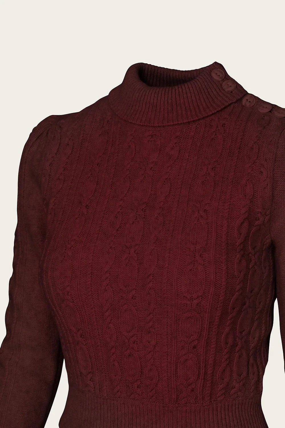 Ice Skater Sweater i maroon merinould og cashmere bluse Emmy Design