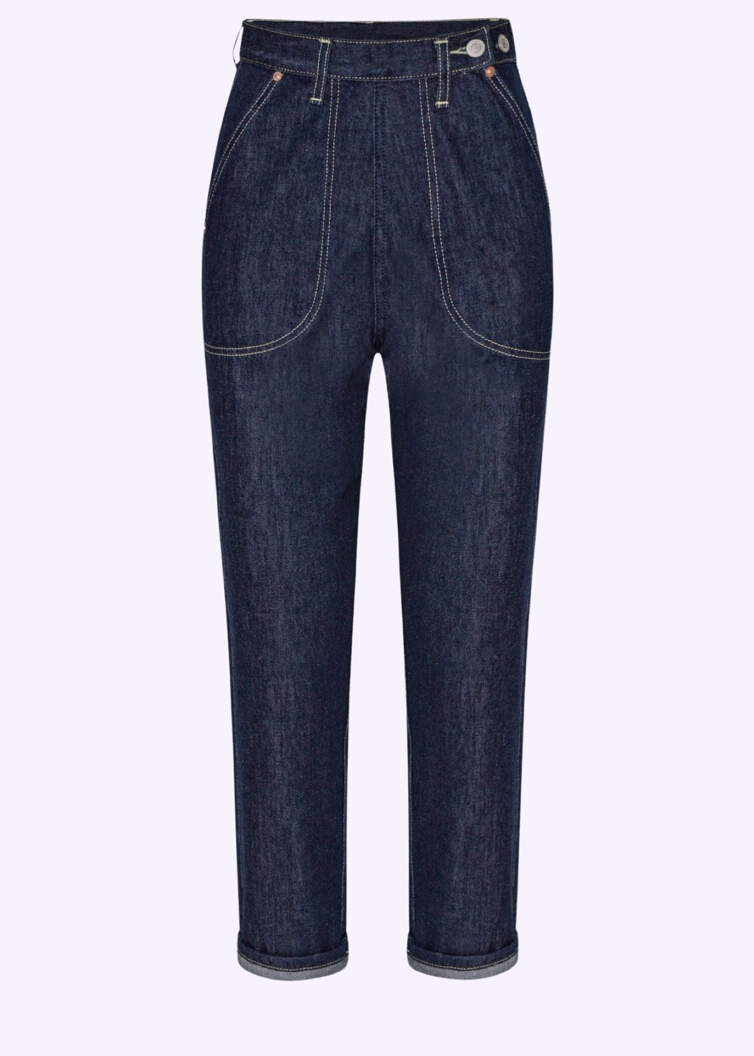 Jeanies Pedal-Pusher jeans i højtaljet 50'er look tøj Freddies Of Pinewood