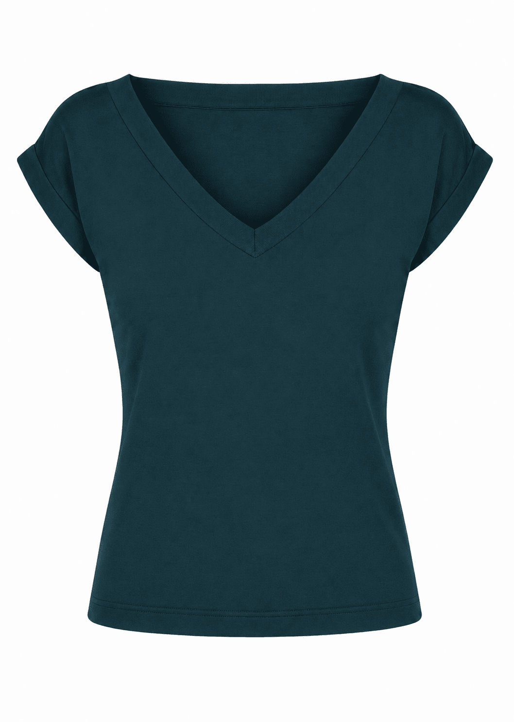 Kortærmet vendbar boatneck top - flaske grøn jersey top Daisy Dapper