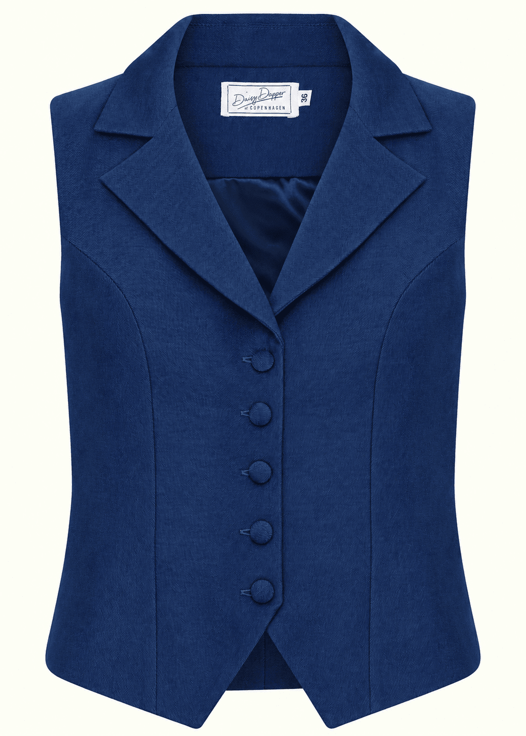 Marlene vest - blå denimlook vest Daisy Dapper