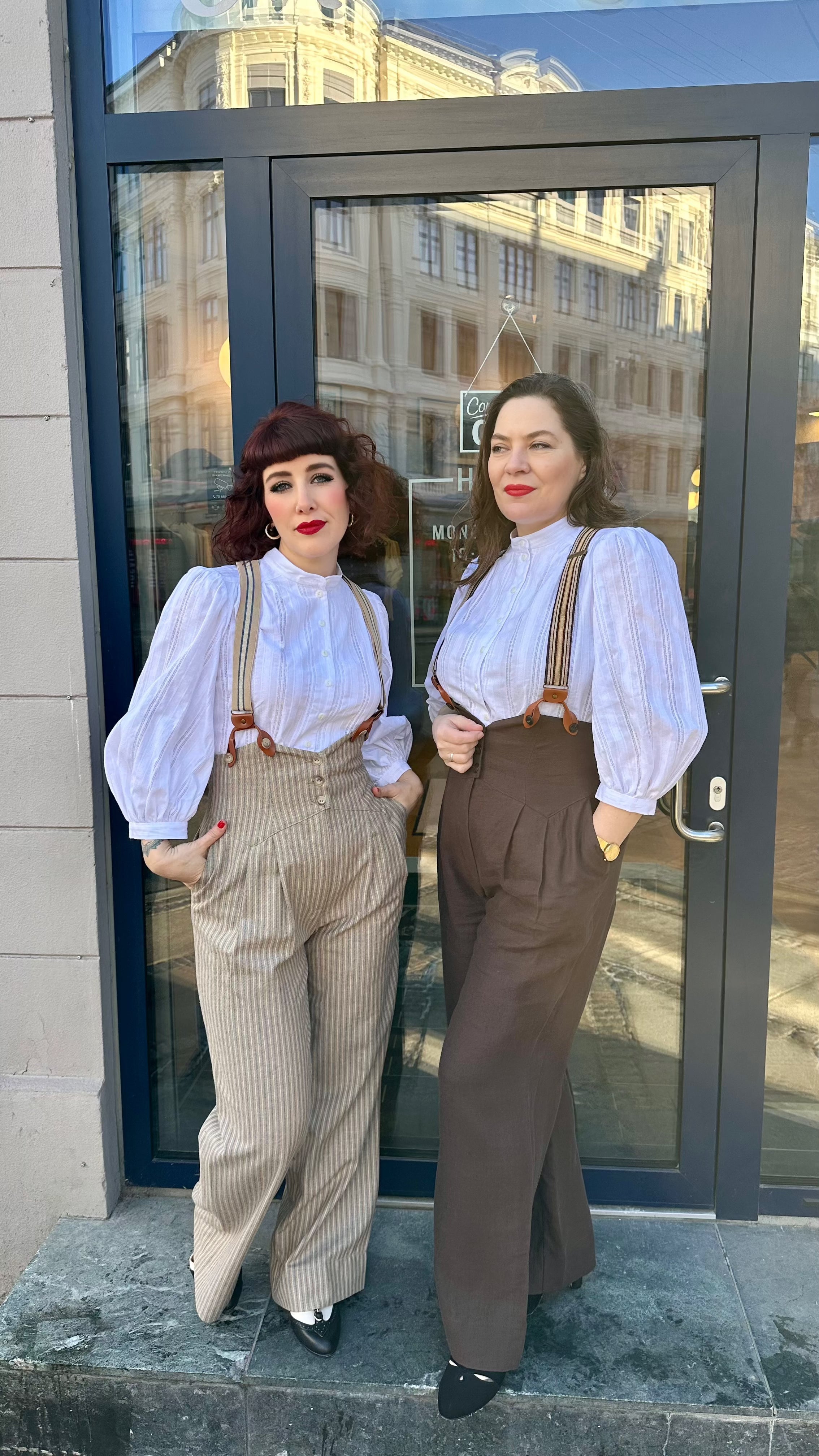 Miss Fancy Pants Slacks i brun hør bukser Emmy Design