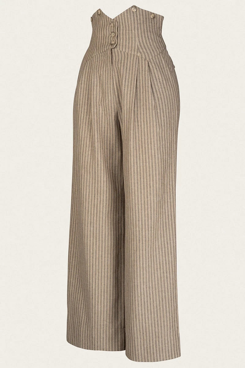 Miss Fancy Pants Slacks i taube nålestriber bukser Emmy Design
