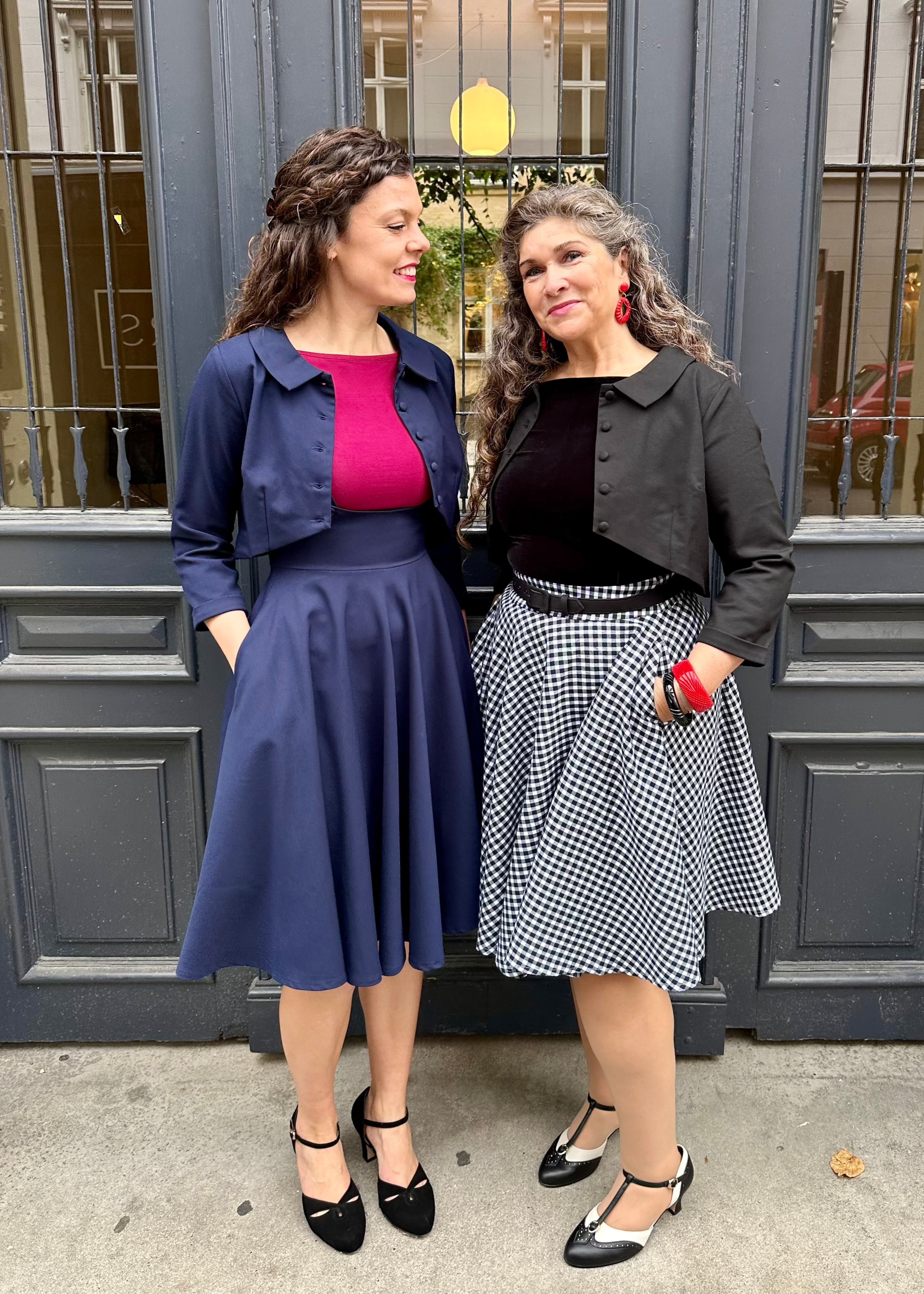 Pinafore swingnederdel i navy blå Nederdel Daisy Dapper