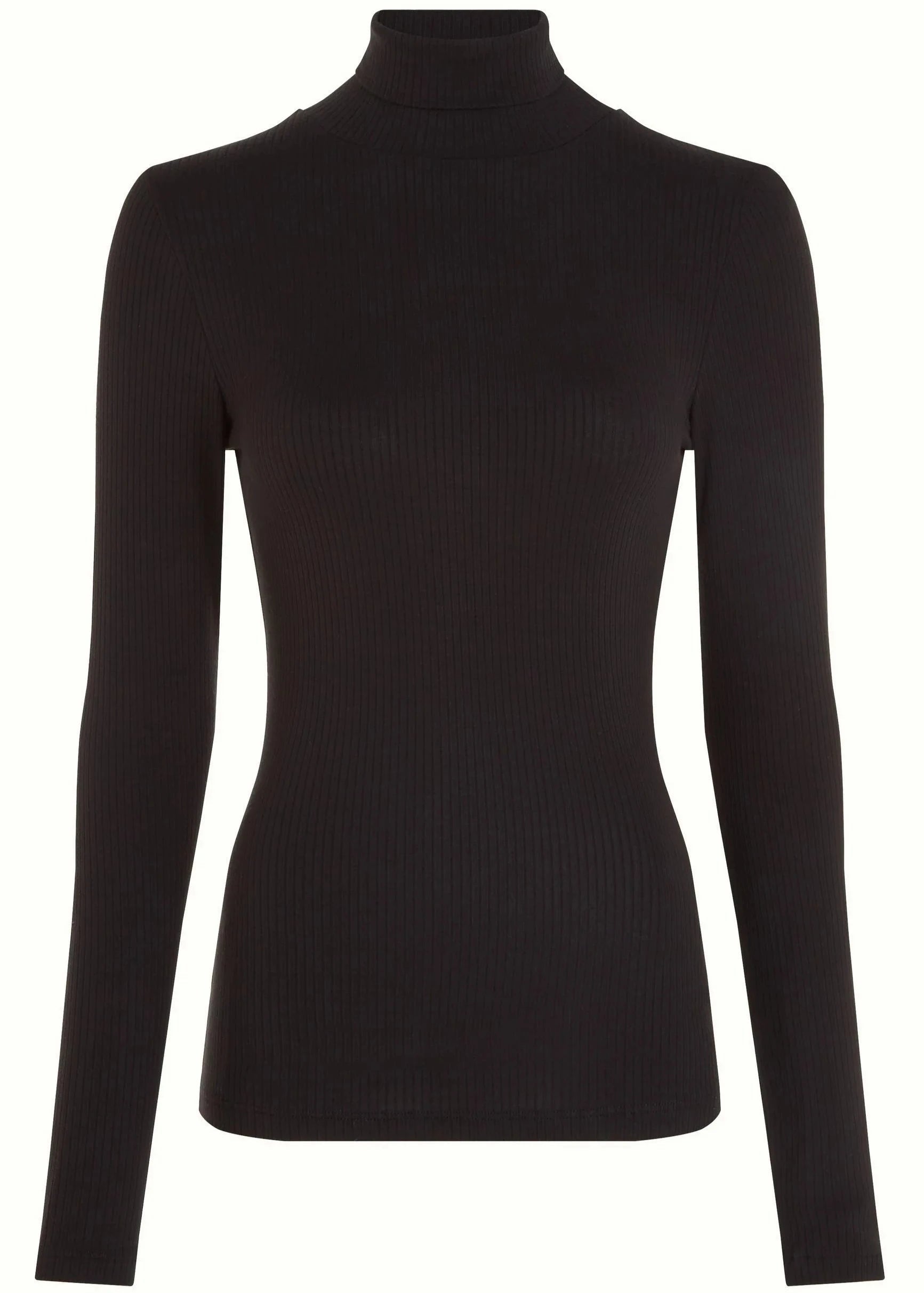 Rullekrave jersey top i sort jersey top Mondo Kaos