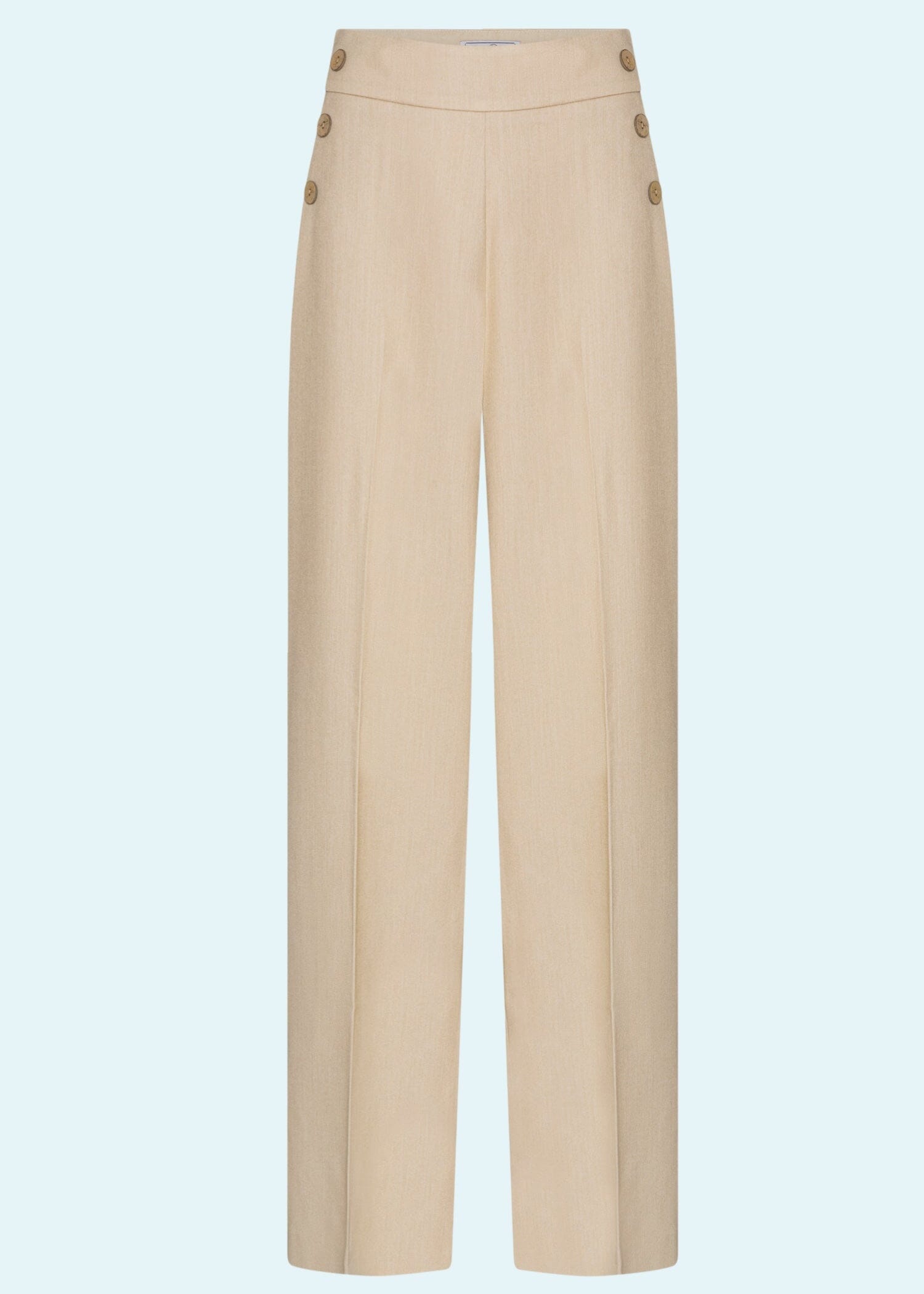 Sally højtaljede sailor bukser i beige sand bukser Daisy Dapper