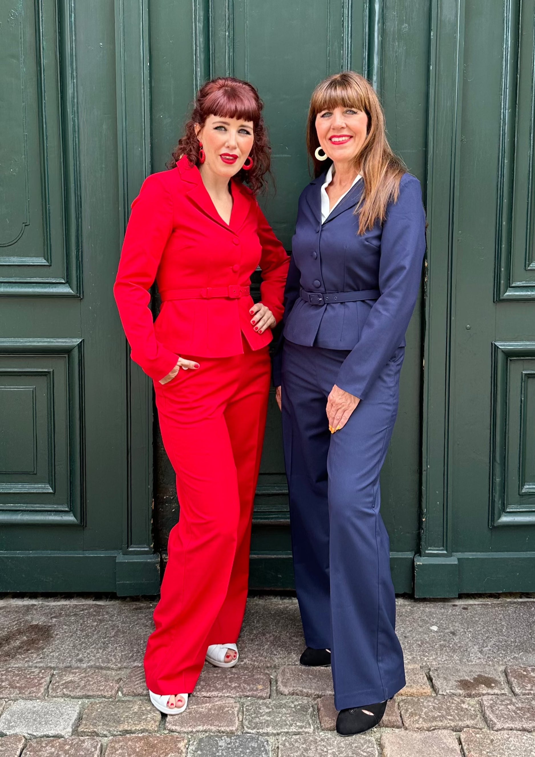 Sally højtaljede sailor bukser i rød bukser Daisy Dapper