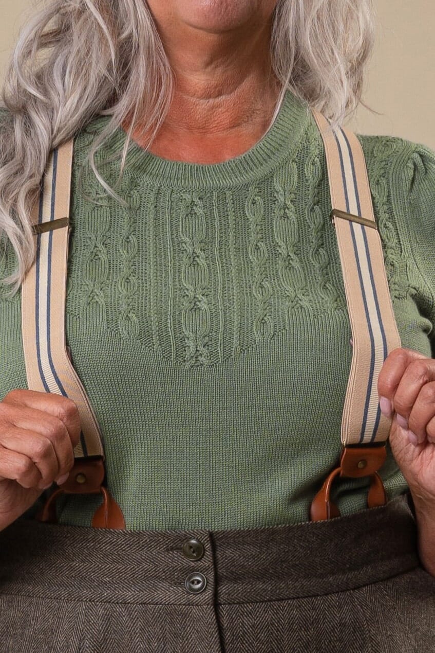 Sassy suspenders seler i ocean stripe tøj Mondo Kaos