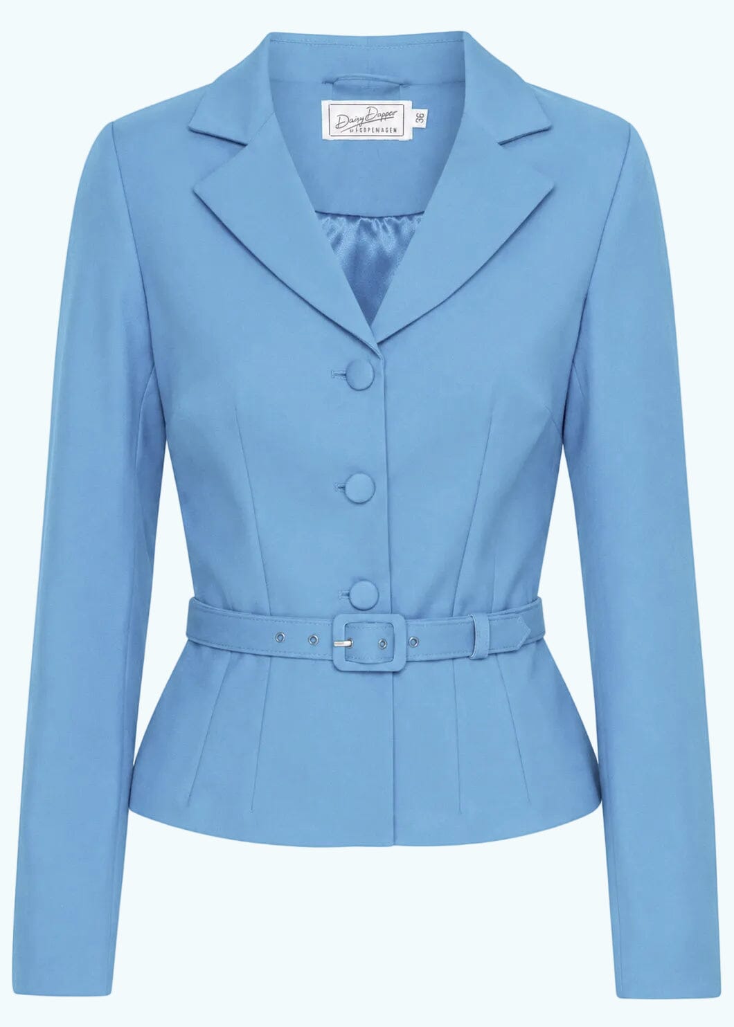 Siri figursyet blazer - lys himmelblå jakke Daisy Dapper