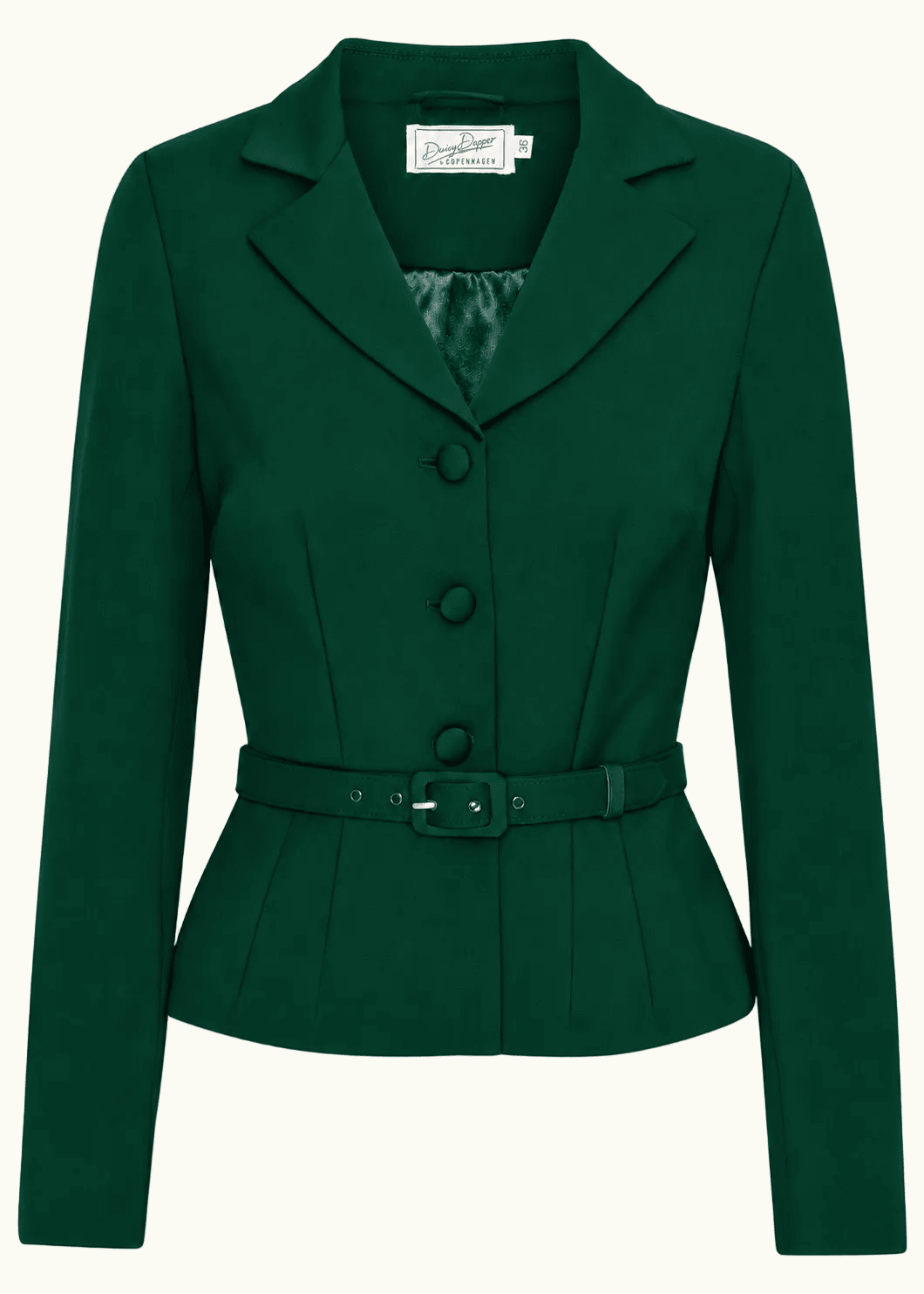 Siri figursyet blazer - mørk grøn jakke Daisy Dapper