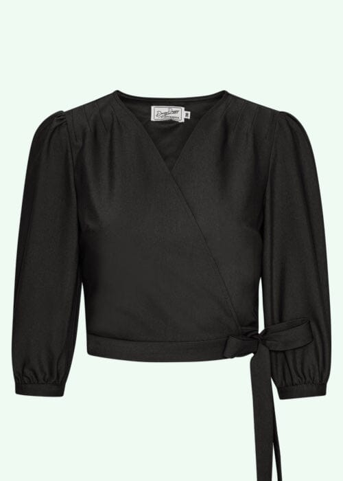 Slåom bluse i sort bluse Daisy Dapper