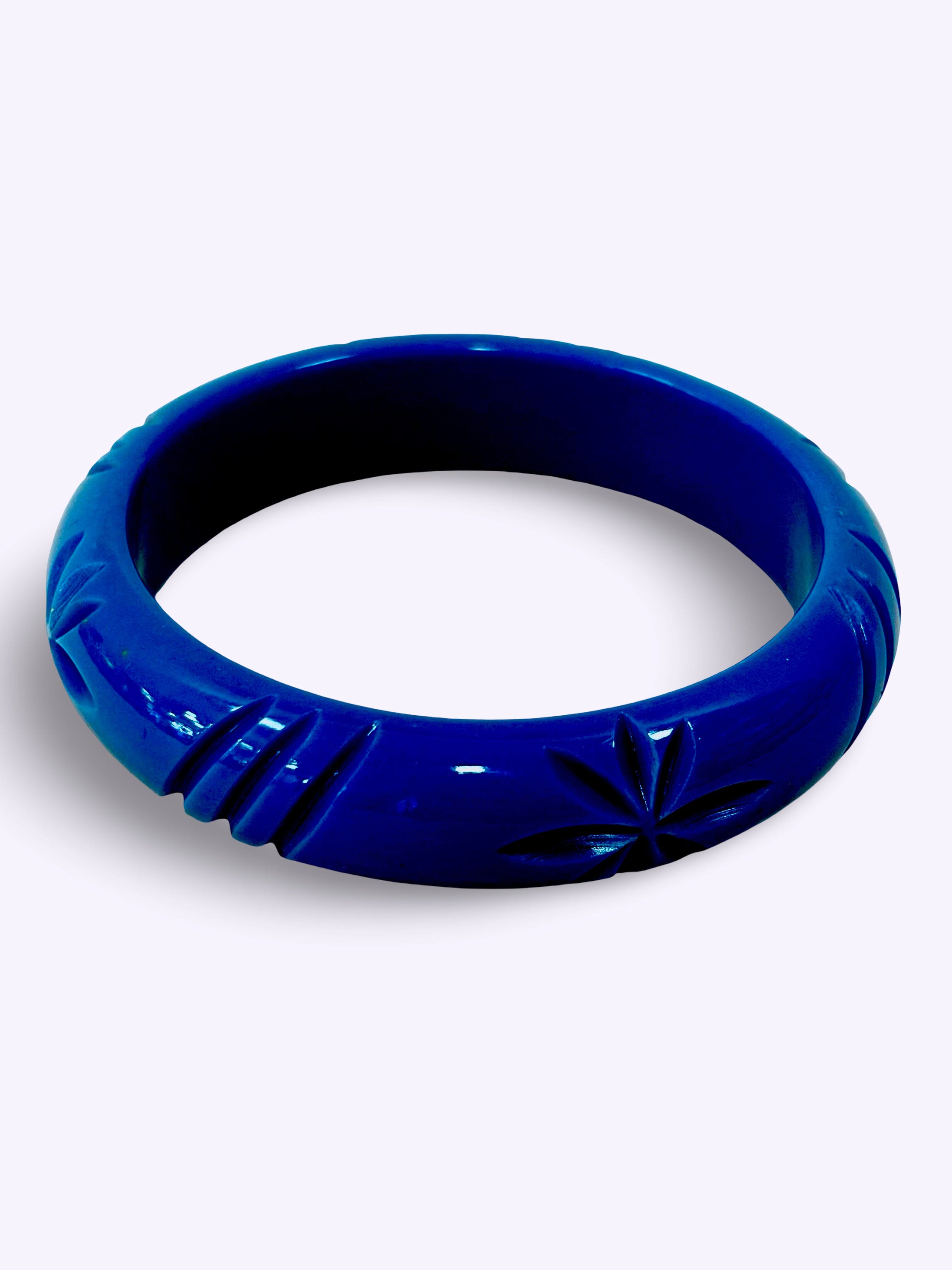 Smalt armbånd i vintage stil, Kobolt blå Accessories Rock It Rosie