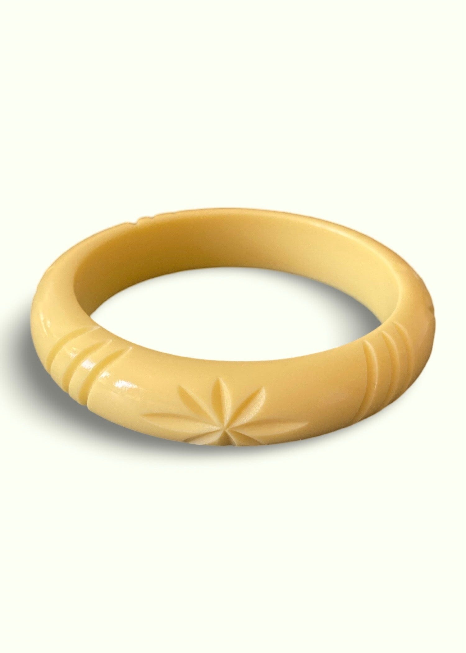 Smalt armbånd i vintage stil, lysegul Accessories Rock It Rosie