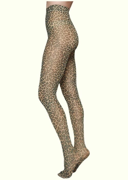 Sofia strømpebukser i leopard Swedish Stockings