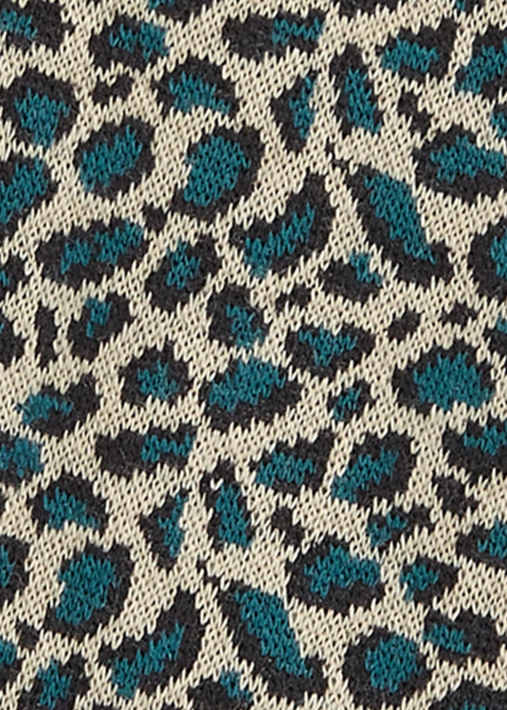 Strik handsker - blå leopard handsker King Louie