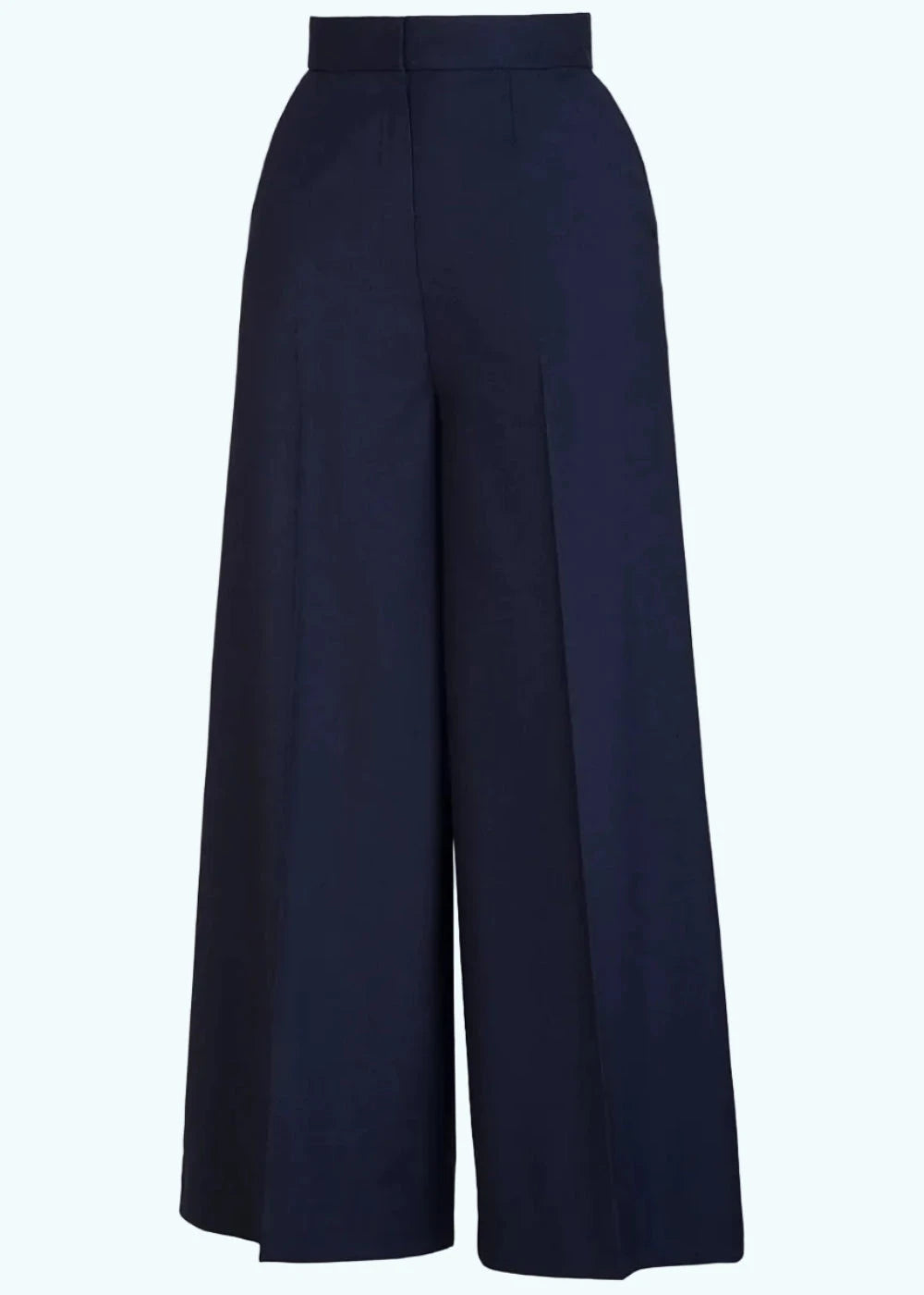 The Palazzo Perfection Pants - Navy herringbone wool bukser Emmy Design