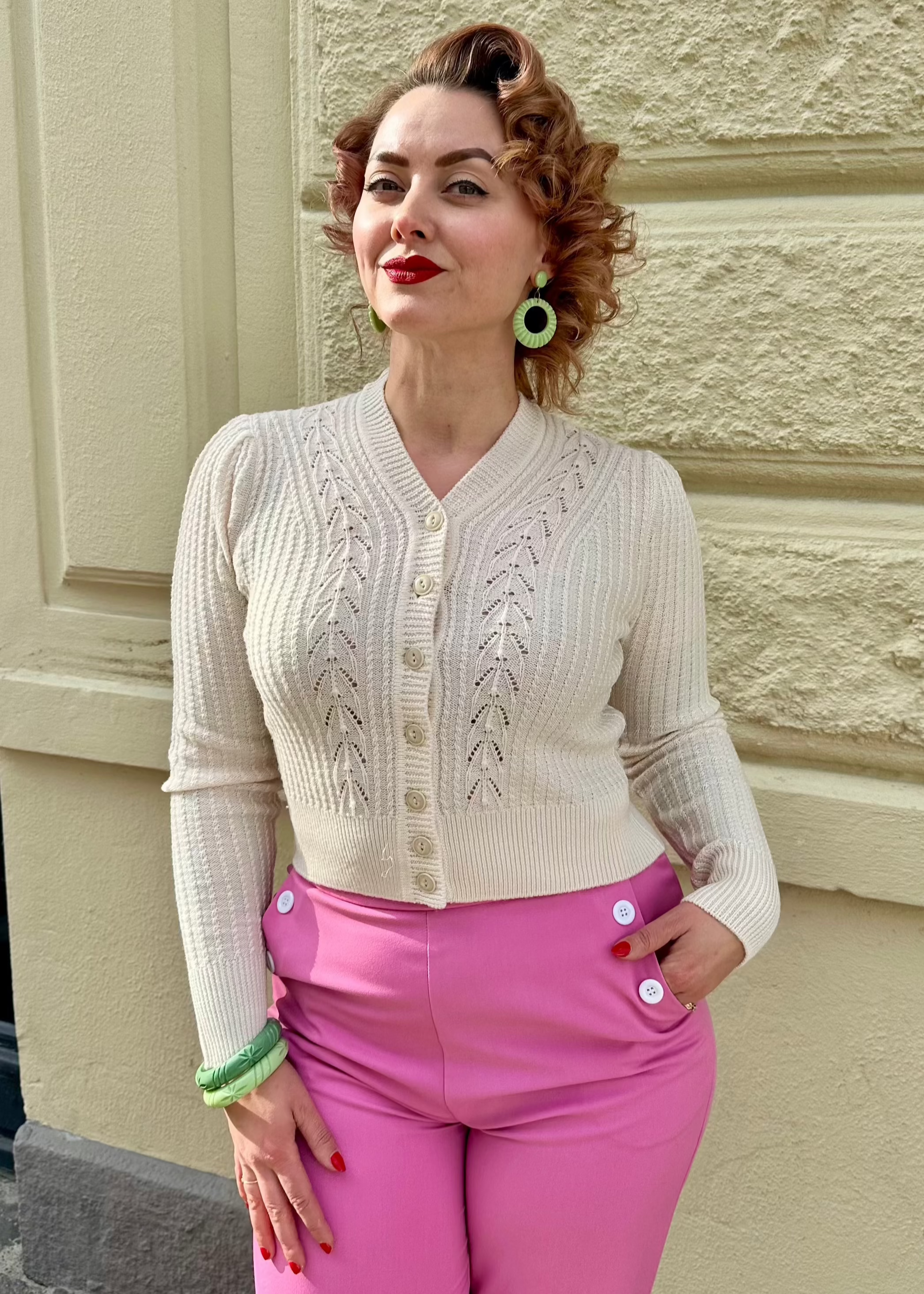 The Scandi Summer Cardi i råhvid cardigan Emmy Design