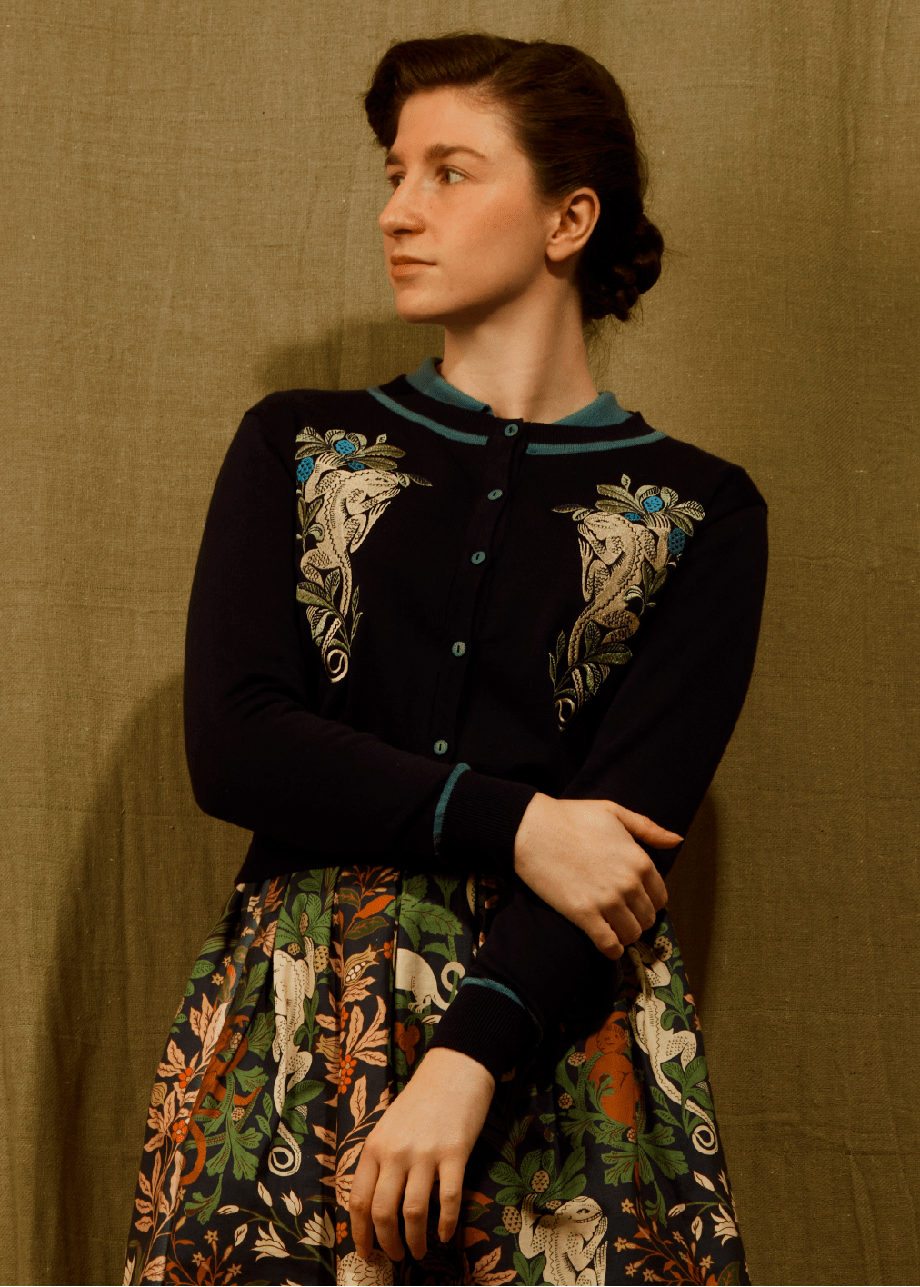 Vera Cardigan - Navy Lizard cardigan Palava