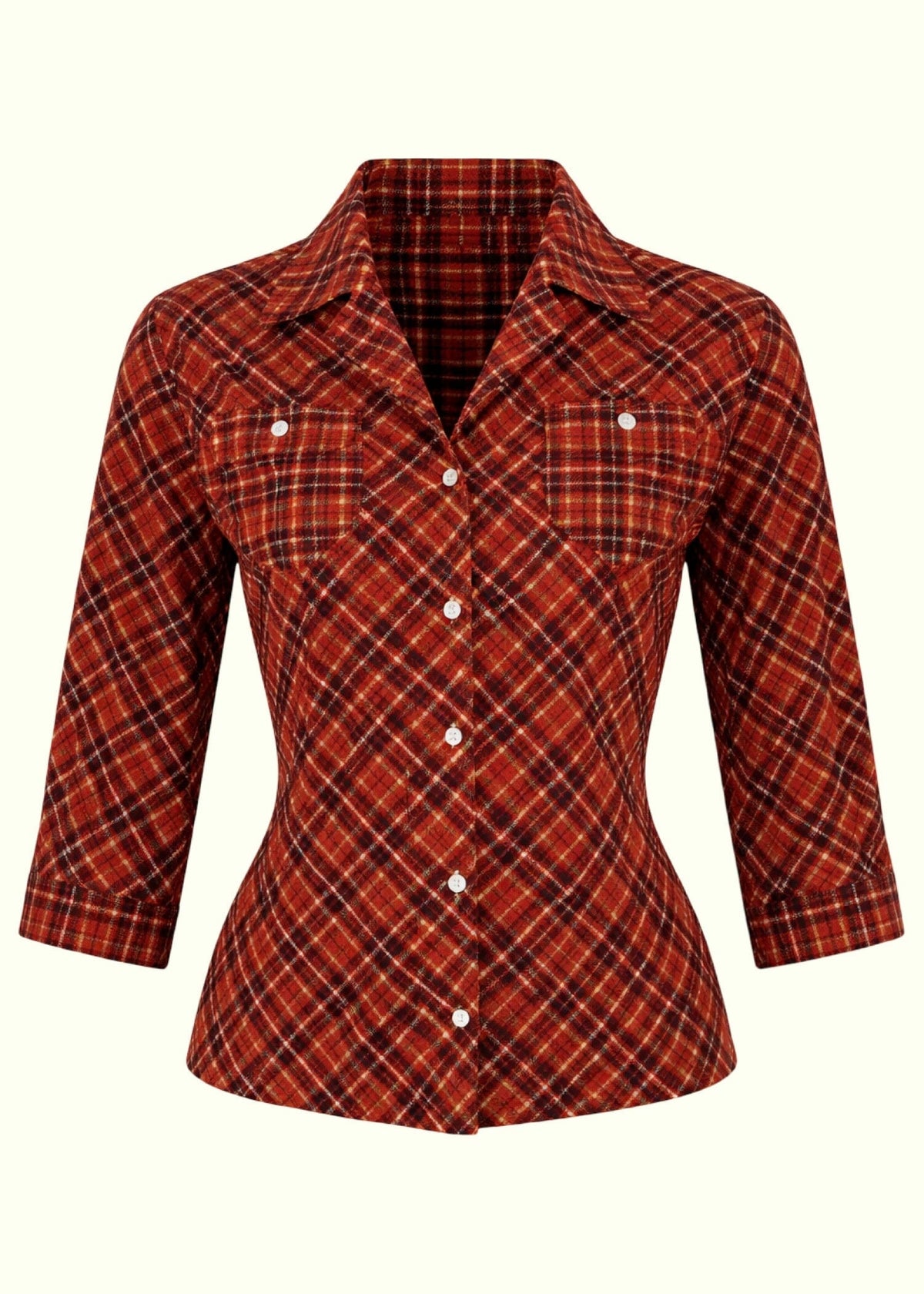 Western Skjorte - Burgundy Toppe Freddies of Pinewood