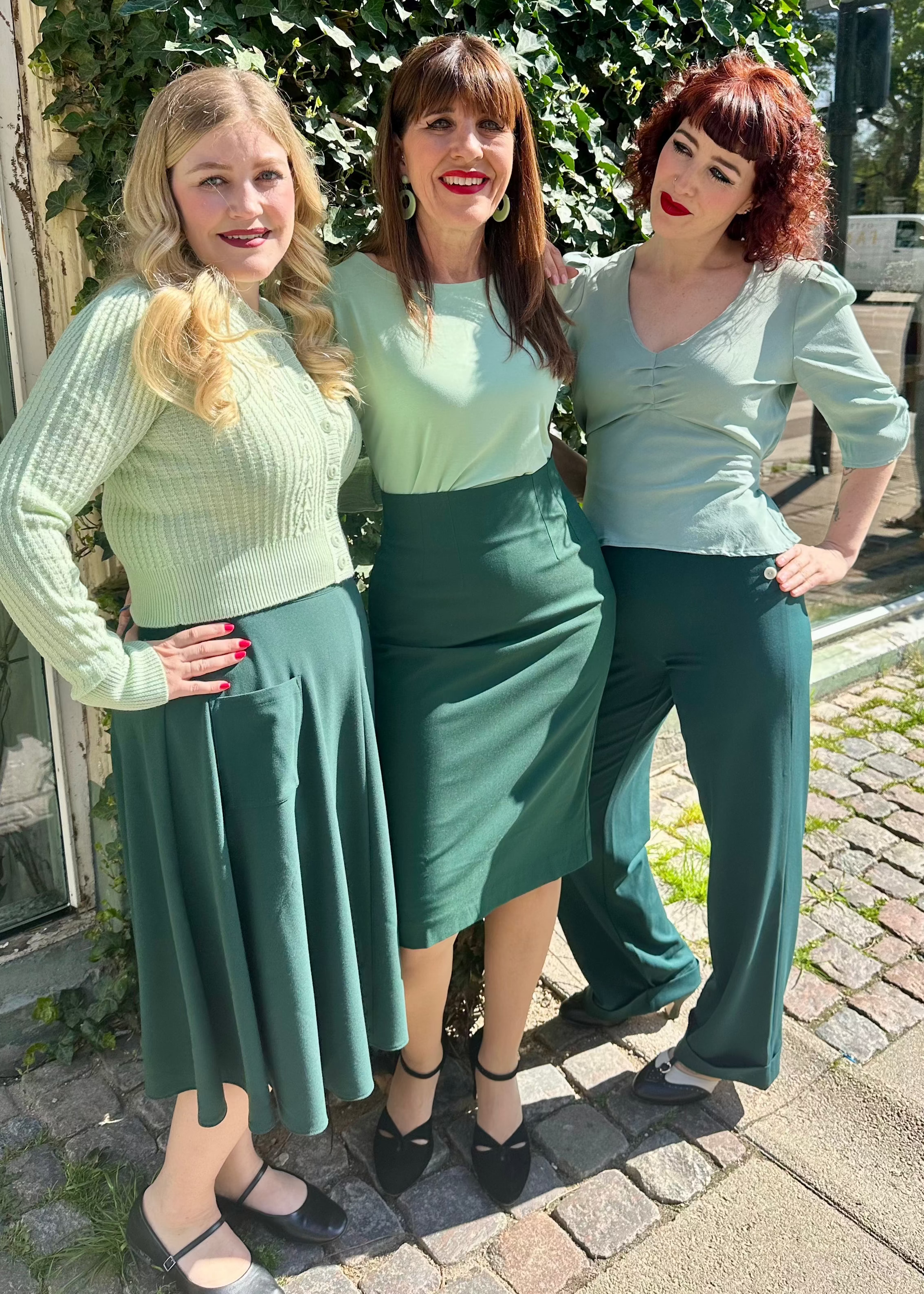 Whirlaway swing nederdel i grøn swing nederdel House of Foxy