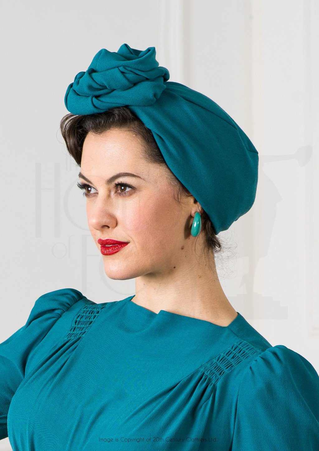 House of Foxy: Turban - sort i 1940er stil Accessories Mondo Kaos