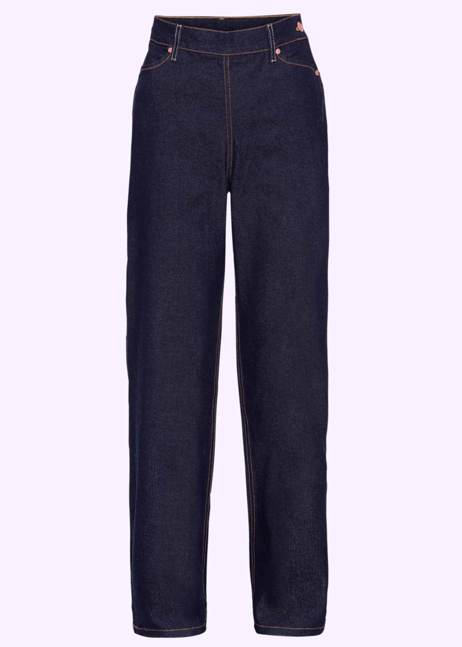 Lady K Loves: Le Wilds Jeans 32" i mørkeblå toej Mondo Kaos