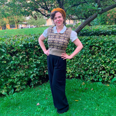 Vintage stickade kläder