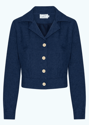 1940'er stils jakke - blå denimlook jakke Daisy Dapper 