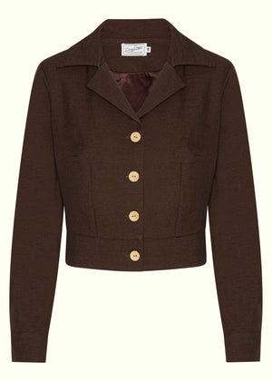 1940'er stils jakke i brun bluse Daisy Dapper 