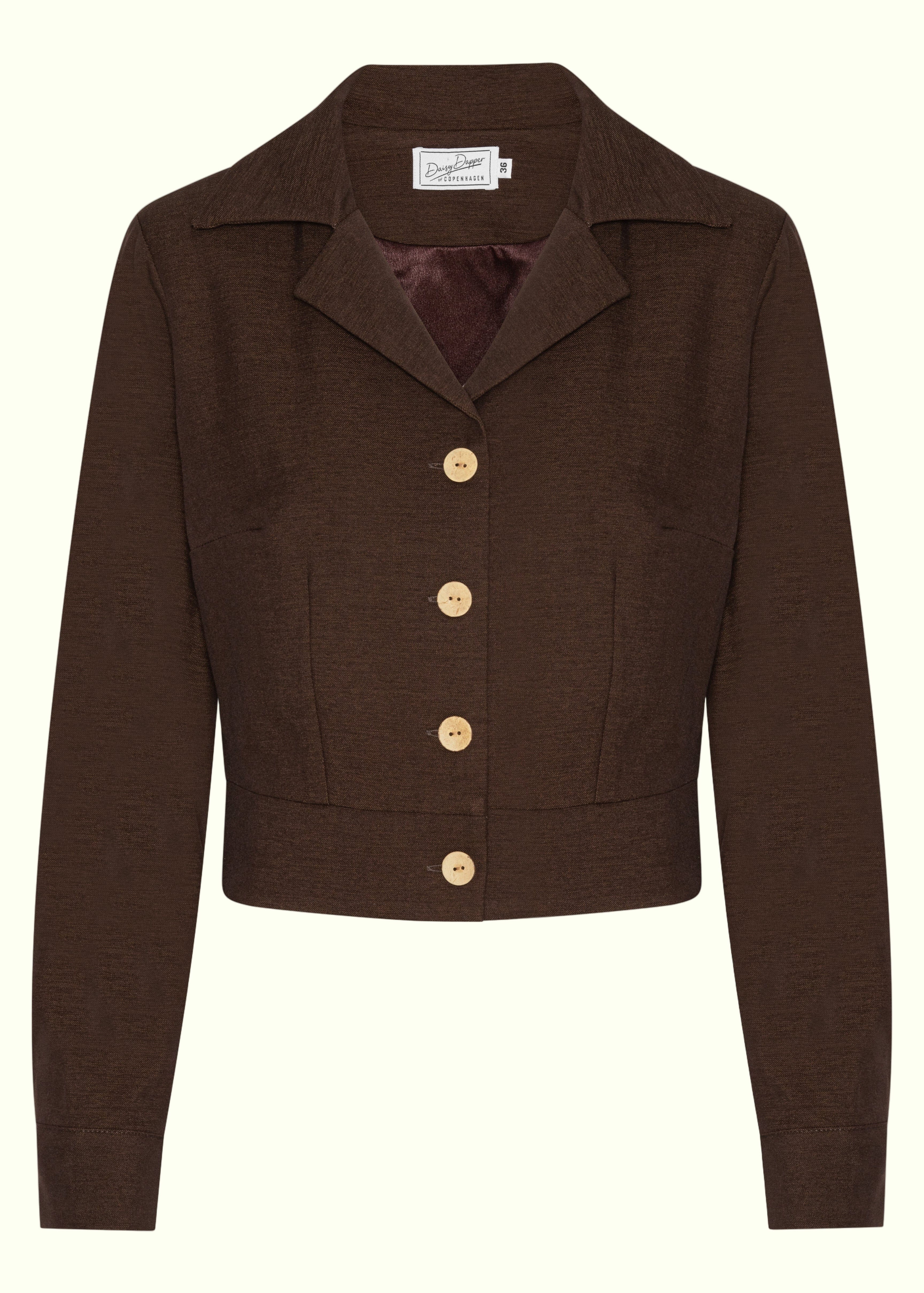 1940'er stils jakke i brun bluse Daisy Dapper 