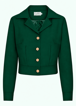 1940'er stils jakke - mørkegrøn jakke Daisy Dapper 