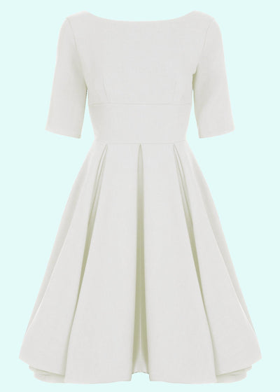 1950'er Hepburn swingkjole i Ivory swing kjole Pretty Dress Company 