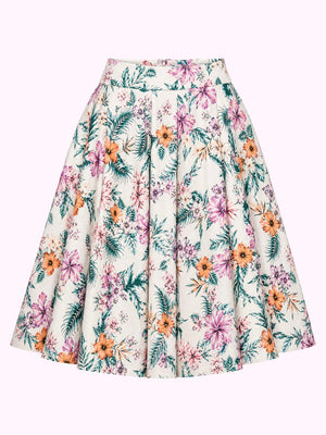1950'er stils swingnederdel - hawaii print swing nederdel Daisy Dapper 