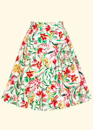 1950'er stils swingnederdel - multi floral swing nederdel Daisy Dapper 
