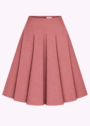 1950'er stils swingnederdel - rose linen look swing nederdel Daisy Dapper 