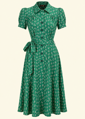 1940-talsinspirerad skjortklänning - Diamond Deco